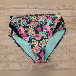 Floral High-Waisted Bikini Bottoms